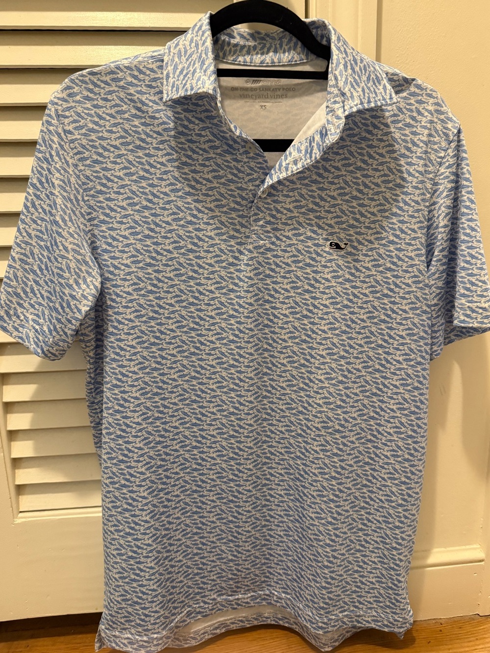 Vineyard Vines Light Blue Micro-Print Polo